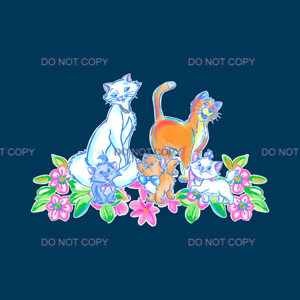 LP Cats Panel  - Navy 4