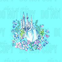 LP Princess Garden Panel 1 - Mint Blue