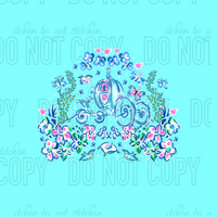 LP Princess Garden Panel 3 - Mint Blue