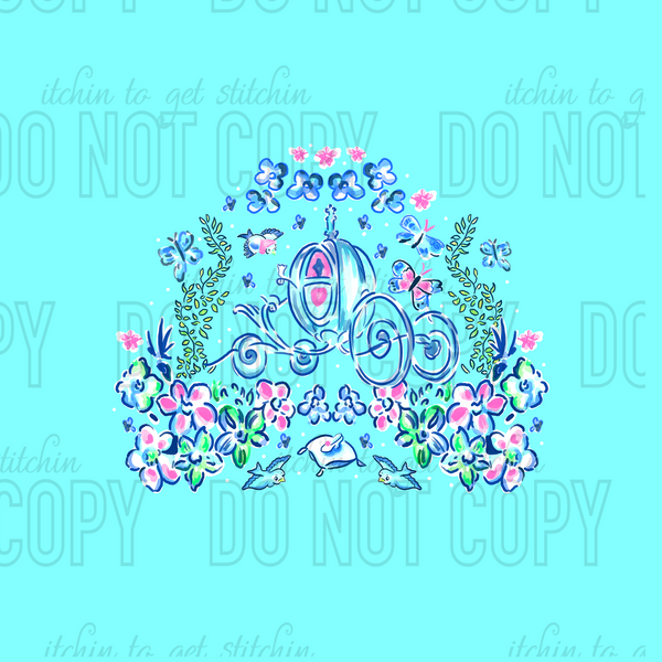 LP Princess Garden Panel 3 - Mint Blue