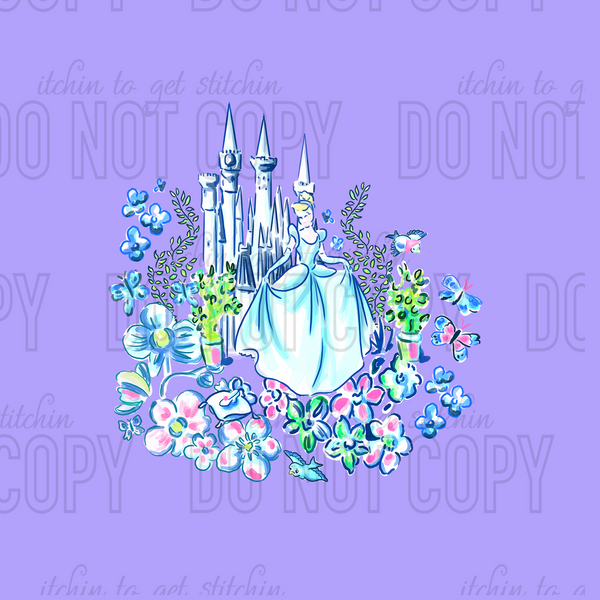 LP Princess Garden Panel 1 - Lavender