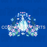 COMING SOON - Princess Garden Panel - Royal Blue 2