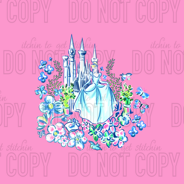LP Princess Garden Panel 1 - Pink