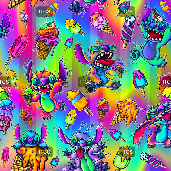 Neon Ice Cream Experiment - Bright Rainbow