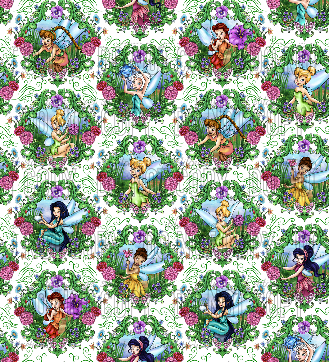 RTS - Clear Vinyl Design  - Floral Fairies 1