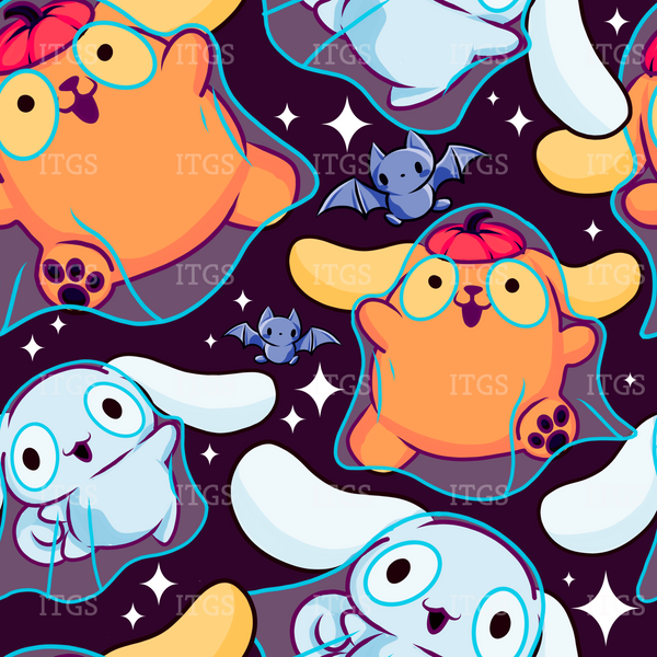 Spooky Kitty Crowd -  Ghosts