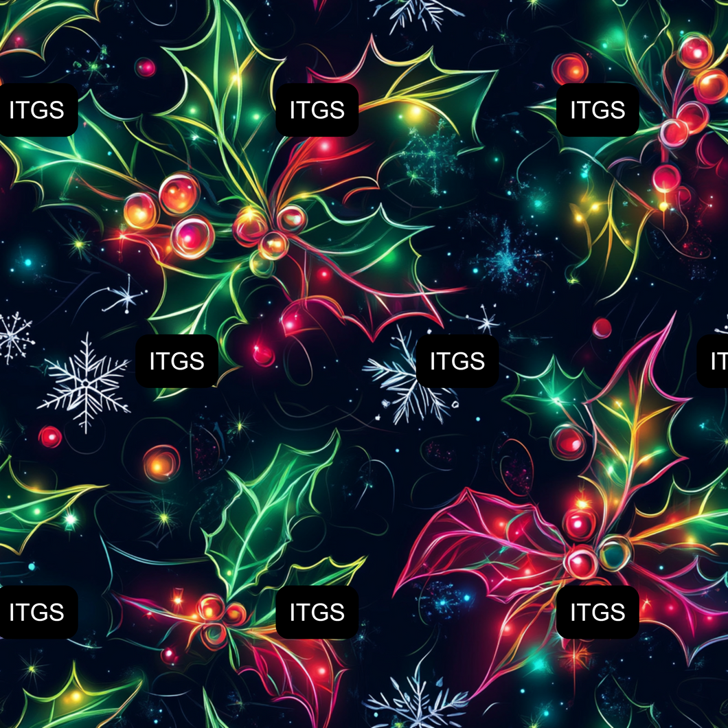 RTS - Neon Christmas - Mistletoe Vinyl