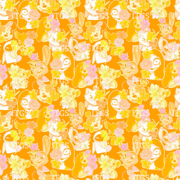 Peek a Boo Garden Coordinate  - Orange -  Exclusive
