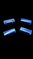RTS Hardware - Set of 4 - 1" Strap End Caps  - Sapphire Blue