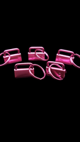 RTS Hardware - Set of 5 - 1" key Fob with key ring - PINK