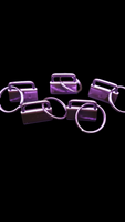 RTS Hardware - Set of 5 - 1" key Fob with key ring - Purple