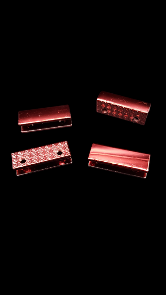 RTS Hardware - Set of 4 - 1" Strap End Caps  - Red