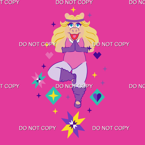 Piggy Poses Panel - Pink 2