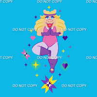 Piggy Poses Panel - Blue 2