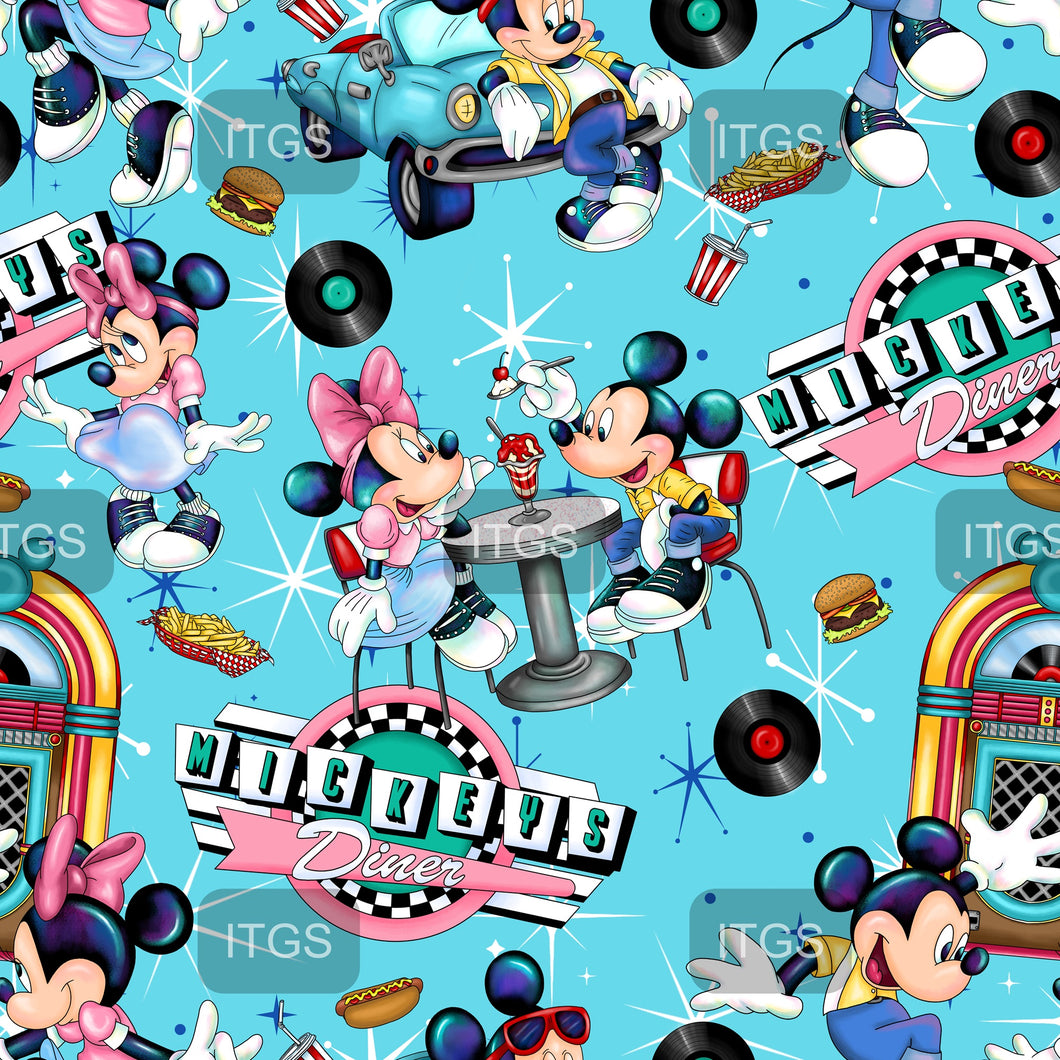 RTS - Diner Delights - Blue Vinyl