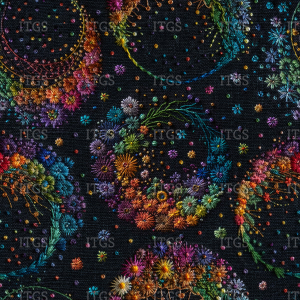 Rainbow Spritzed Flowers