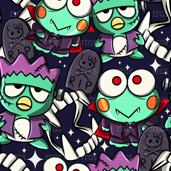 Spooky Kitty Crowd - Monsters Dark