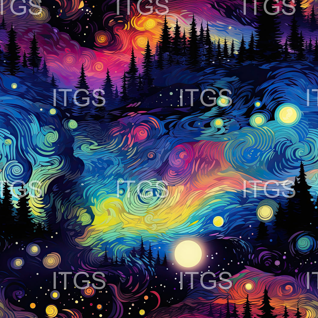 RTS - Colorful Night Cotton Woven