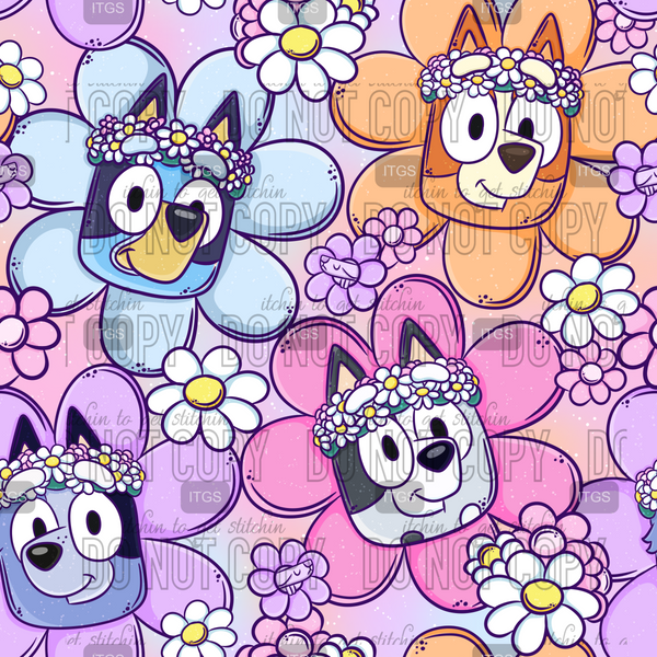 Flowered Pups - Ombre