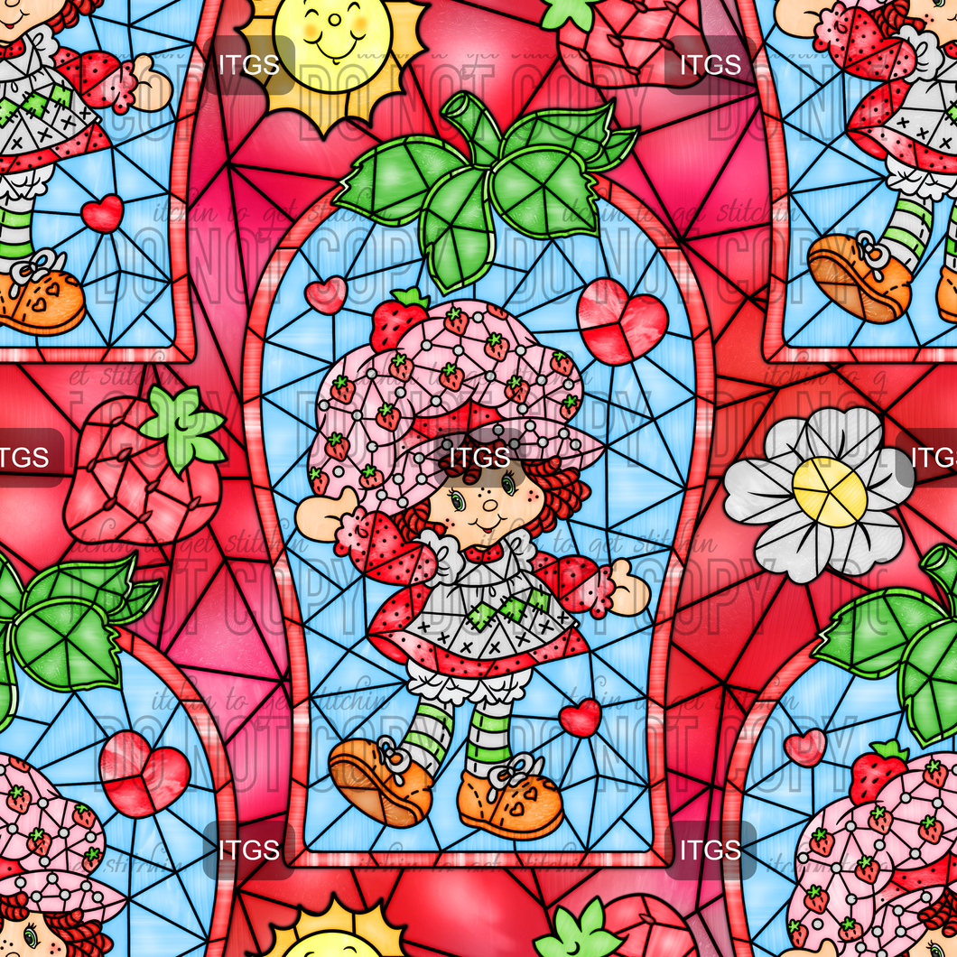 RTS - Stained Strawberry Girl PUL