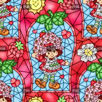 RTS - Stained Strawberry Girl Cotton Woven