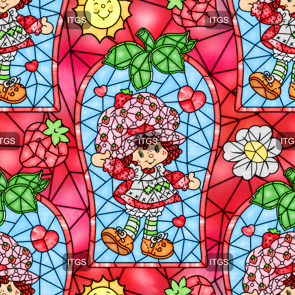 RTS - Stained Strawberry Girl PUL