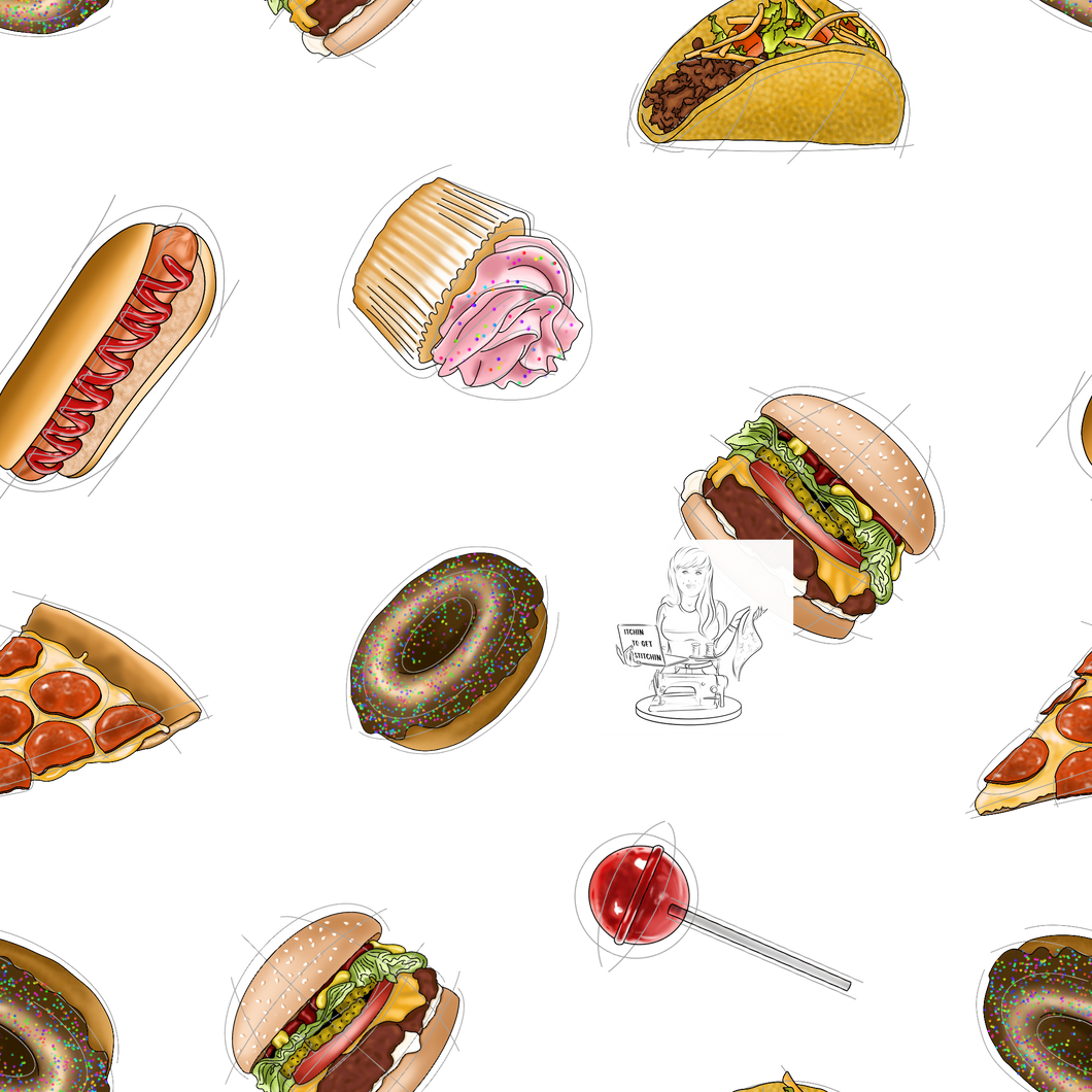 RTS -  Clear Vinyl Design  - Foodie Freak 4