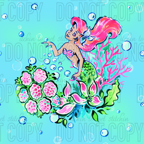 Underwater Dreams Panel 3 - Ocean Blue