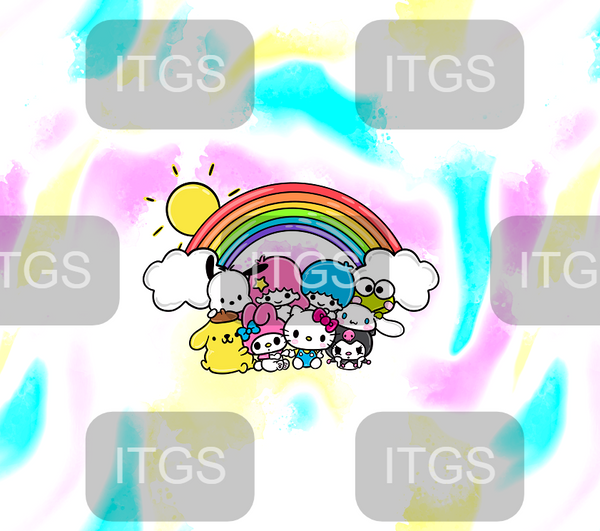 Rainbow Friends Purple – Itchin To Get Stitchin Custom Fabrics