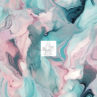 Watercolor Marble -   Aqua Hue