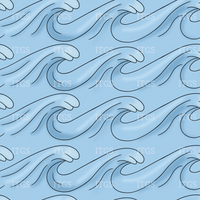 RTS - Castaway Crew Coordinate - Waves Waterproof Canvas