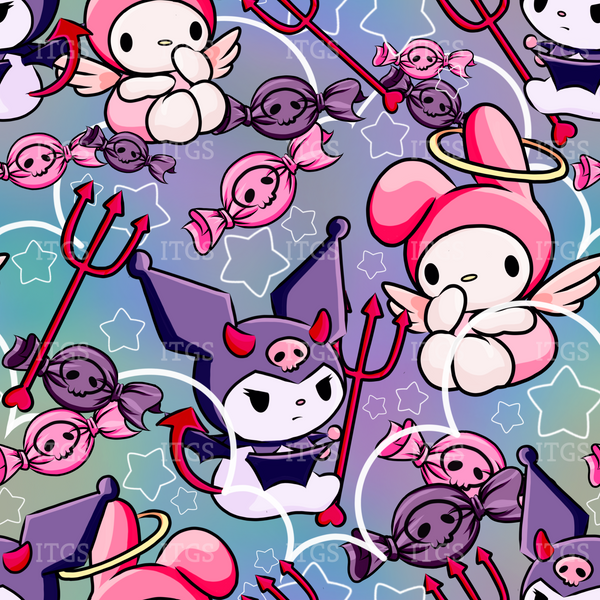 Spooky Kitty Crowd -  Angels & Devils