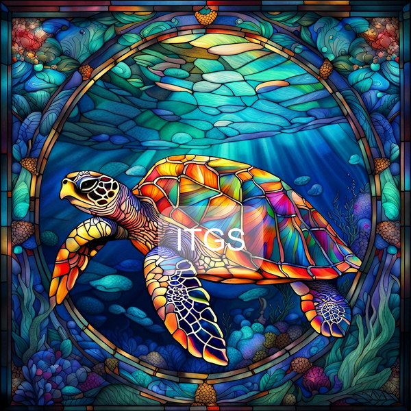 RTS - Stained Enigma Panel - Sea Turtle - Options