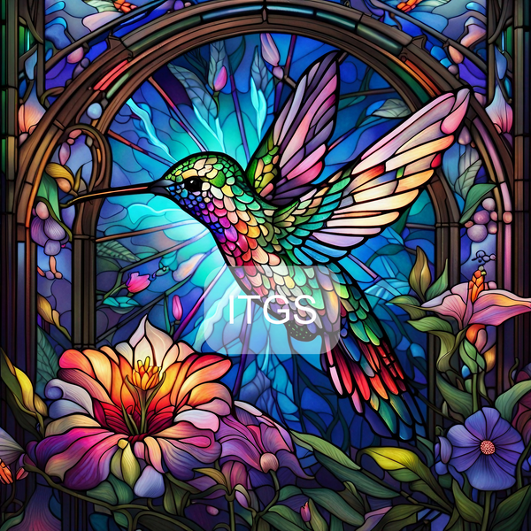 Stained Enigma Panel -  Hummingbird