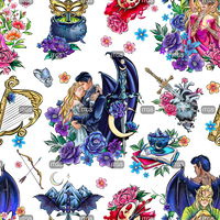 Clear Vinyl Design  -  Thorns and Roses 2