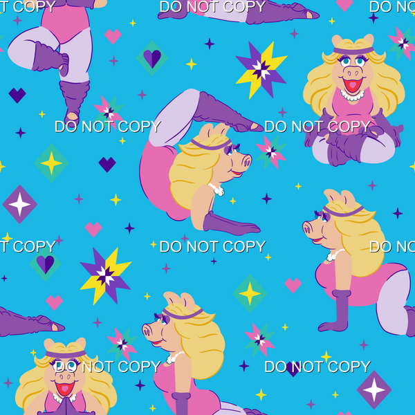Piggy Poses  - Blue