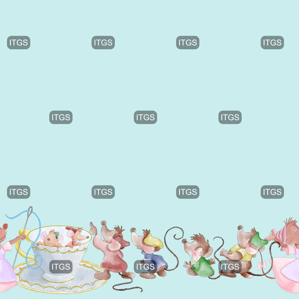 Princess Dreams Border 3 ( Aqua)