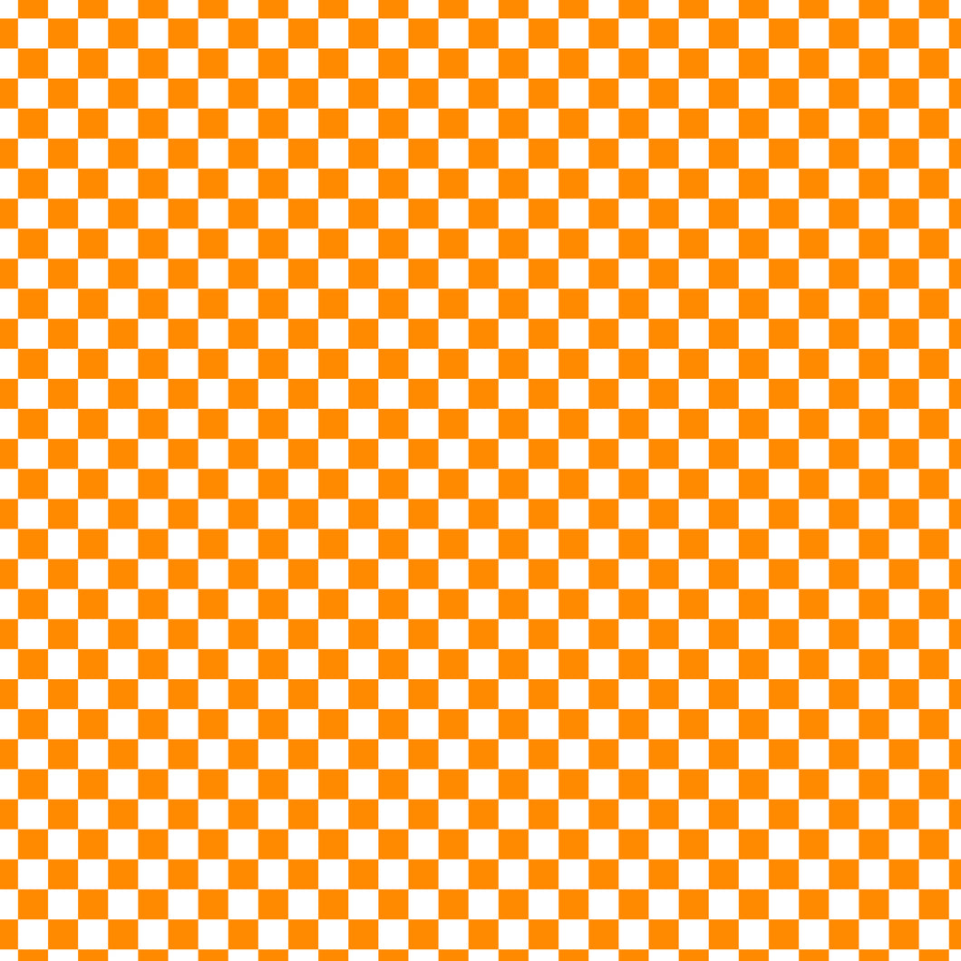 RTS - Checkerboard - Orange Ribbed Knit
