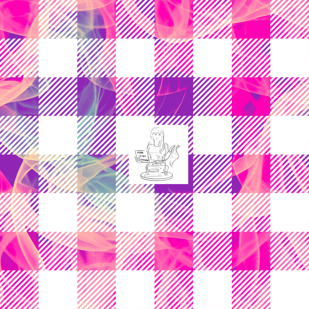 RTS - Best Buds Coordinate - Pink Plaid Vinyl