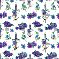 Clear Vinyl Design  -  Thorns and Roses 9