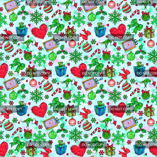 Green Christmas Coordinate 1D
