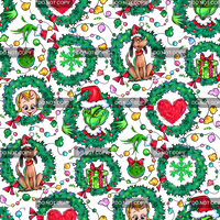 Clear Vinyl Design  -  Green Christmas 7