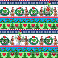 Clear Vinyl Design  -  Green Christmas 8