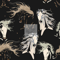 RTS -  Exquisite Equine - Black - 100% Waterproof Canvas