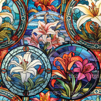 Stained Flowers - Lilies