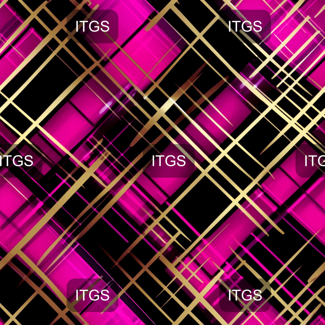 RTS - Golden Magenta Plaid Vinyl