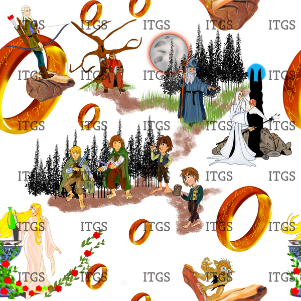 Clear Vinyl Design  -  Hobbit and Heros
