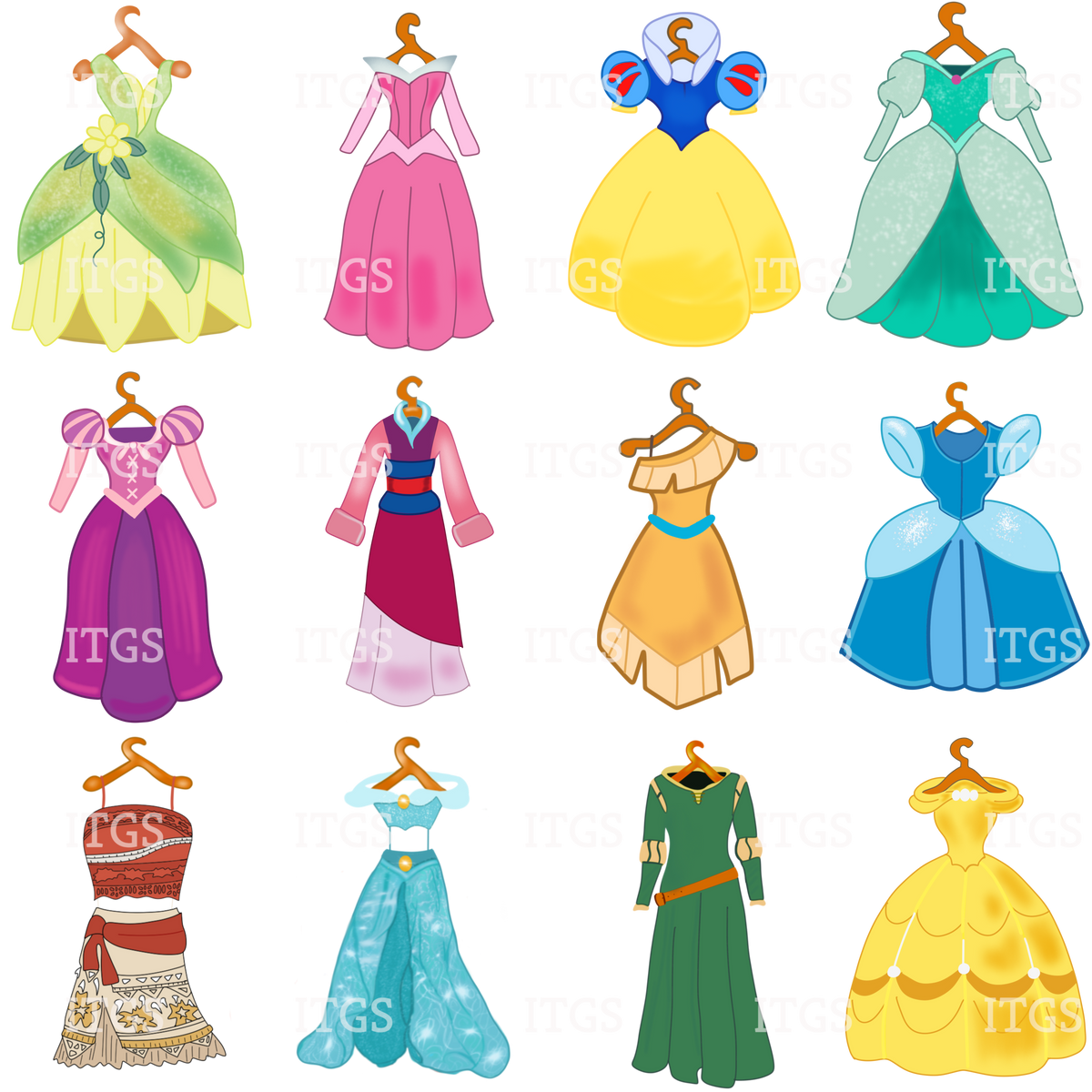 RTS Clear Vinyl Design Princess Dress Up Itchin To Get Stitchin