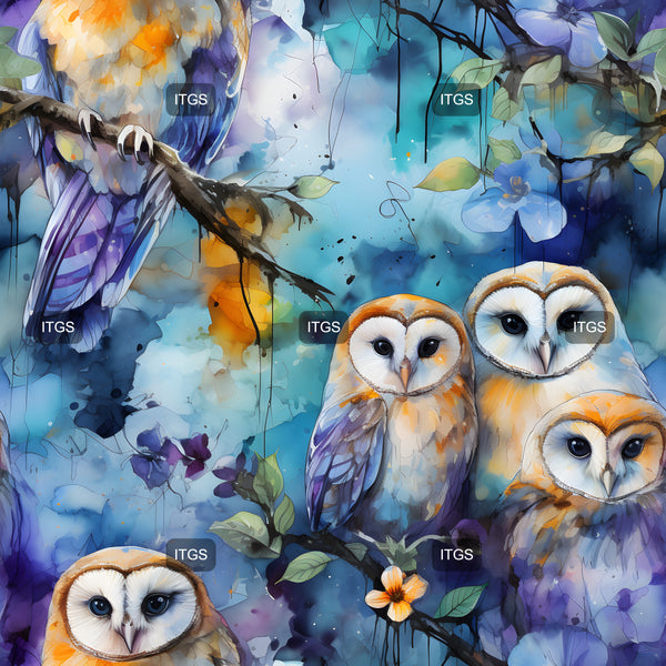 RTS - Watercolor Raptor 4 Waterproof Canvas
