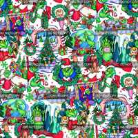 Clear Vinyl Design  -  Green Christmas 1